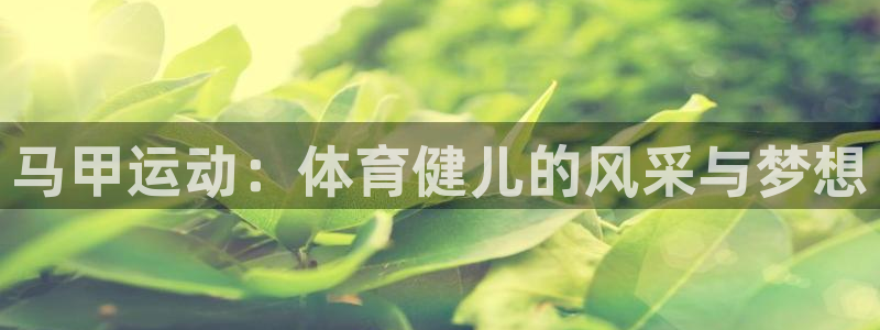 哈哈体育下载：马甲运动：体育健儿的风采与梦想